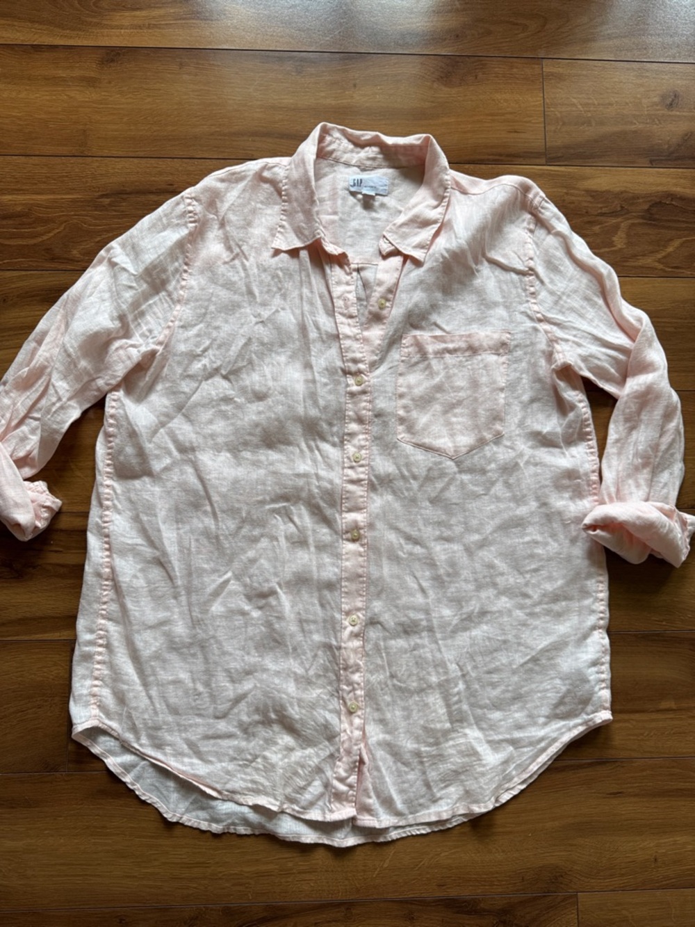 GAP Pink Linen Shirt L